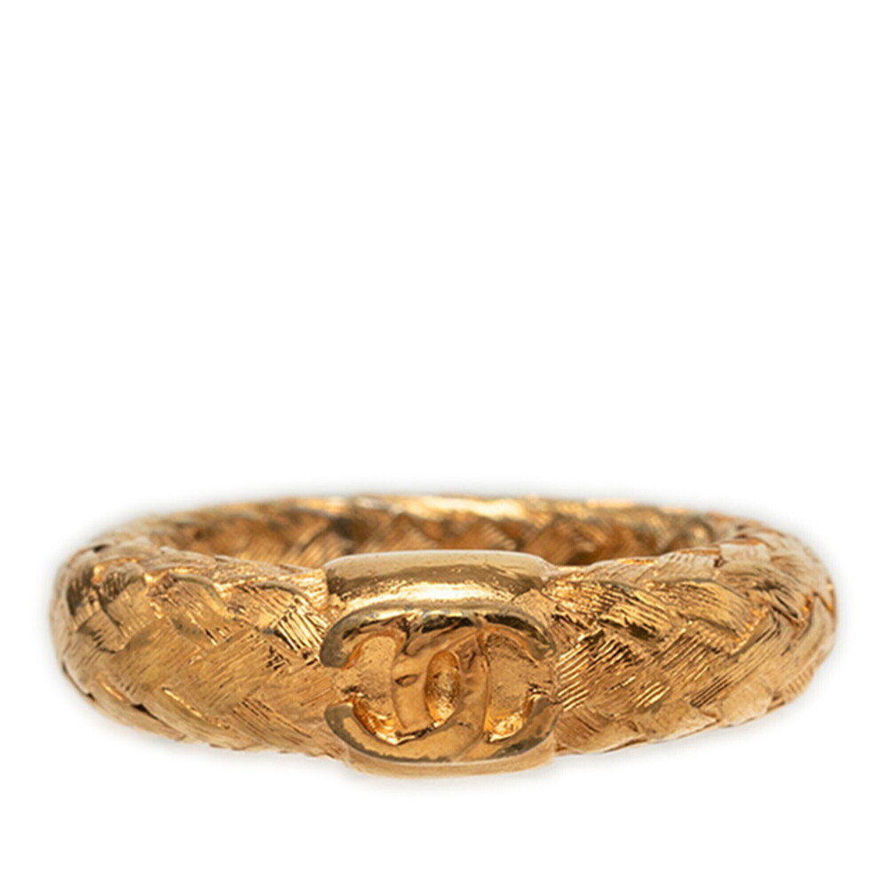 CHANEL Gold Logo Ring